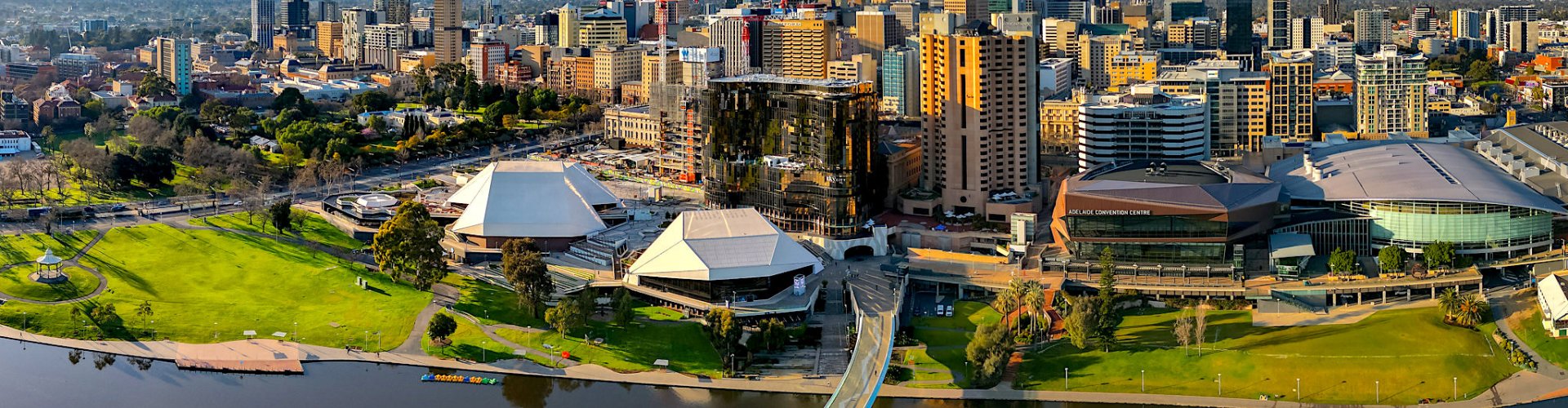 Adelaide cityscape at dusk