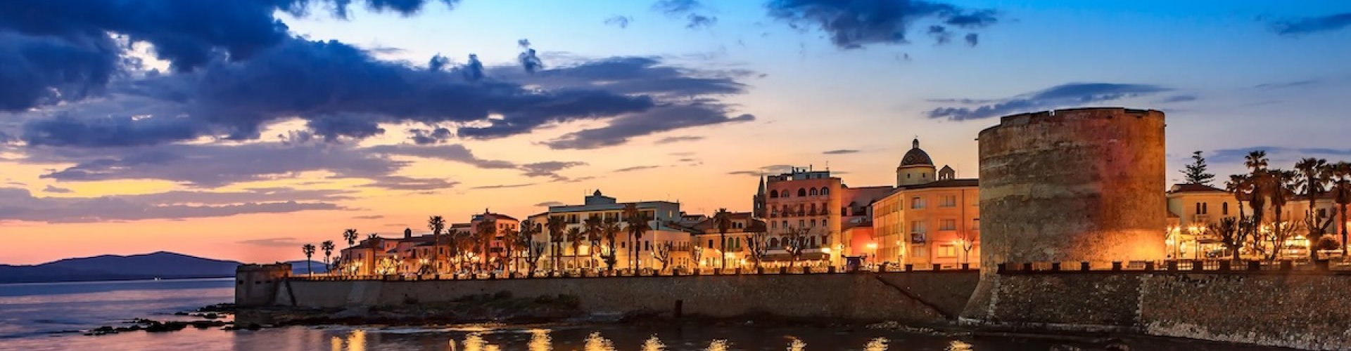 Scenic view of Alghero coast