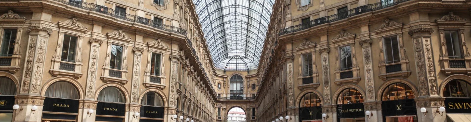 Milan cityscape at sunset