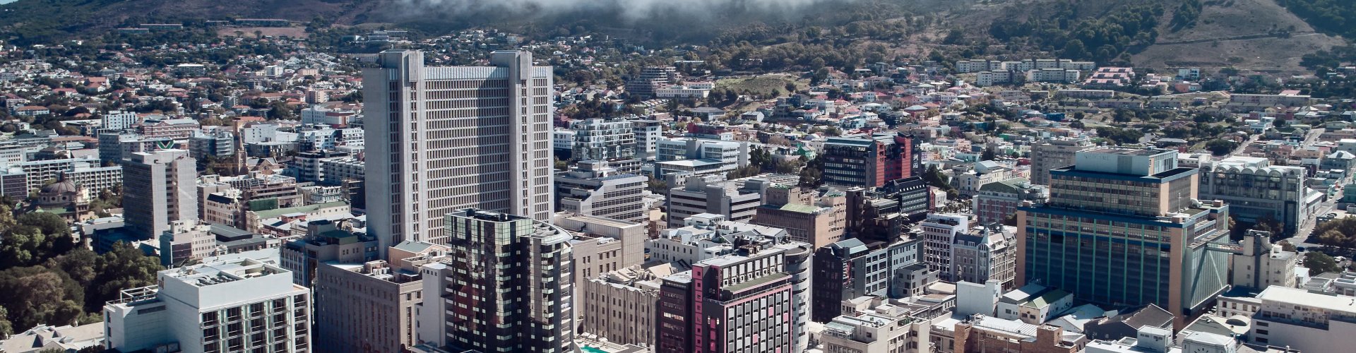 Cape Town cityscape at sunset