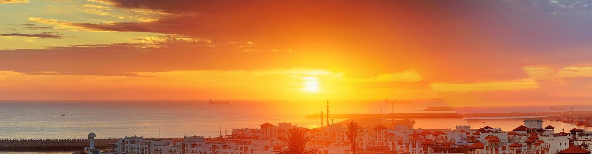 Beachfront apartment sunset in Agadir, MA