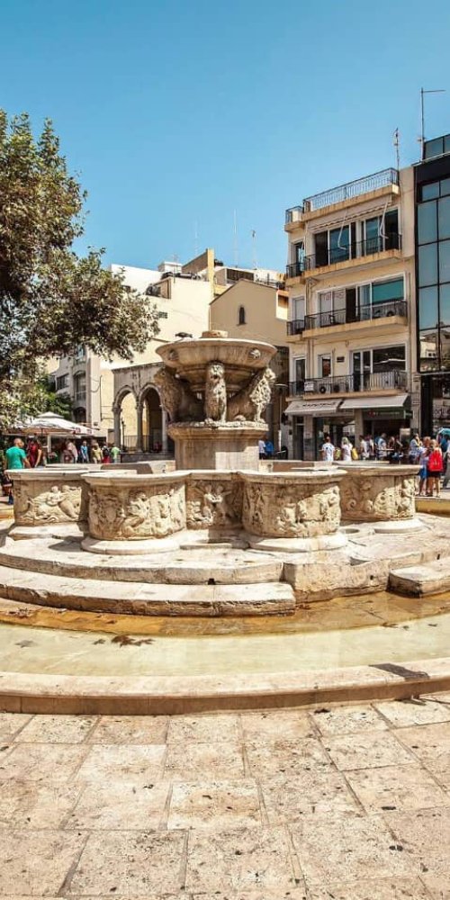 Charming street and local life in Heraklion